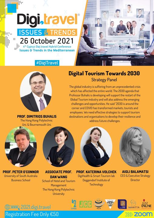 buhalis's tweet photo. Look forward to discuss Digital Tourism towards 2030 tomorrow https://t.co/uSdg2AOiZM with Vicky Karantzavelou Wang Dan Peter O Connor Katerina Volchek and Aigli Balamatsi
Register today here: https://t.co/d2Hxq1BVlq
#DigiTravel #DigitalTourism #DigitalMarketing #SmartTourism https://t.co/R43O4Mrjei