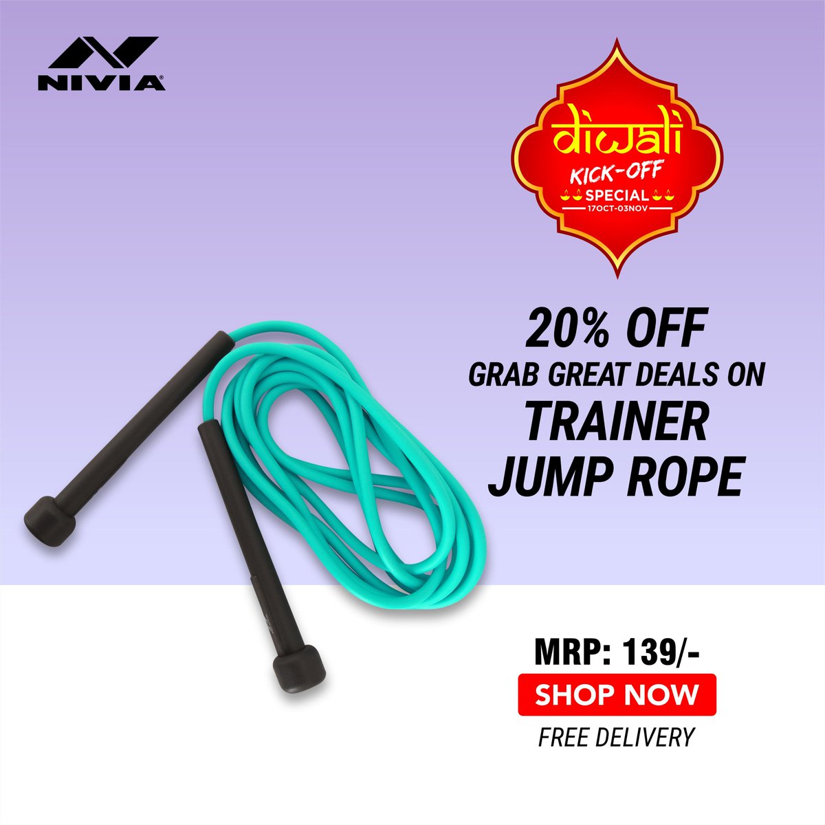 niviasports's tweet photo. Diwali Kick-Off Special Grab Great Deals on https://t.co/qO6KAfaEyW #Nivia #StepOutAndPlay #NiviaSports #MoveUpWithNivia https://t.co/mwUq2qG8Sr