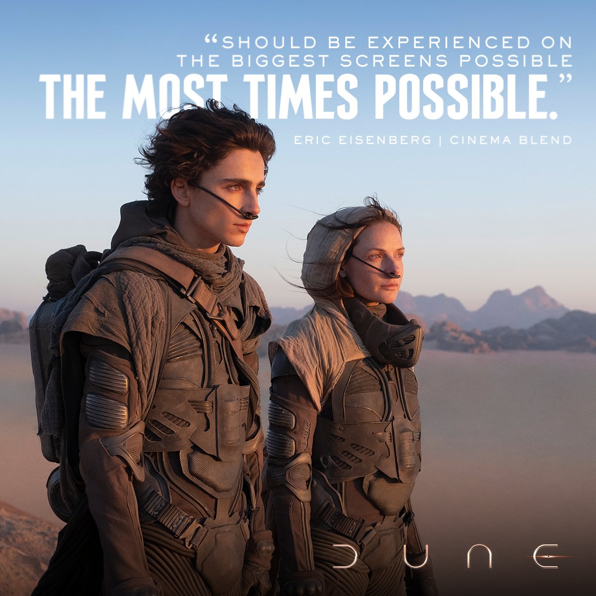 moviesnowtv's tweet photo. It's a once in a lifetime experience that one shouldn't miss. Watch 'Dune' in cinemas near you on October 29th.
#Dune #Timotheechalamet #Frankherbert #Timoth #Dunemovie https://t.co/G3QBuwtwX1