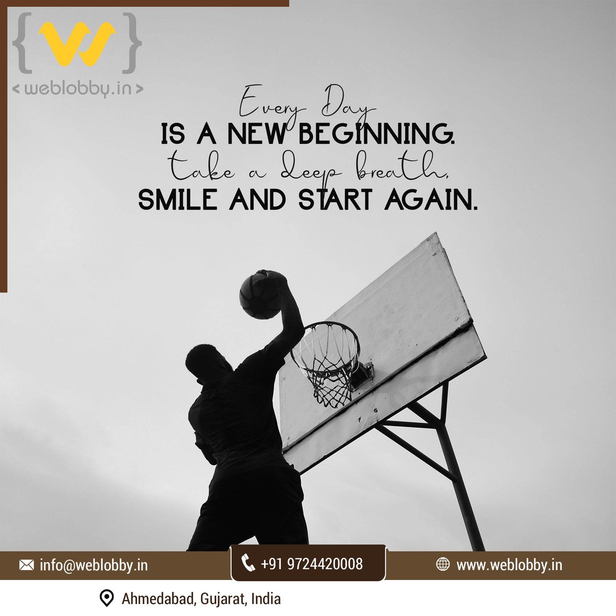 Jatin_121291's tweet photo. Every day is new beginning. Take a deep breath, smile and start again.

https://t.co/s1GhBPT2qD

#weblobby #success #successquotes #successful #smile #start #startup #beginning #webdesign #website #websitedevelopment #webdevelopment #webdesigning #weblobbysolution https://t.co/u9x5ZGFgJl