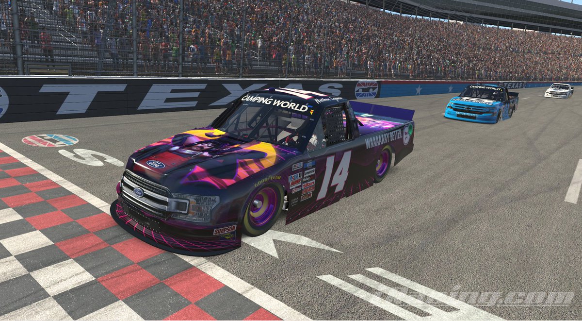 CheckmateMotors's tweet photo. WINNERS IN THE LONE STAR STATE! 🇨🇱🏆

@Hunter_544 gets Checkmate Motorsports their first win of the season in a photo finish! Quimby ran top 5 all day, and Griff limped it home P13.

Up next: Hotlanta 🔥

P1: @Hunter_544
P11: @jQuimbss3
P13: @CommandoGriff3 https://t.co/sl6xKuhT8w