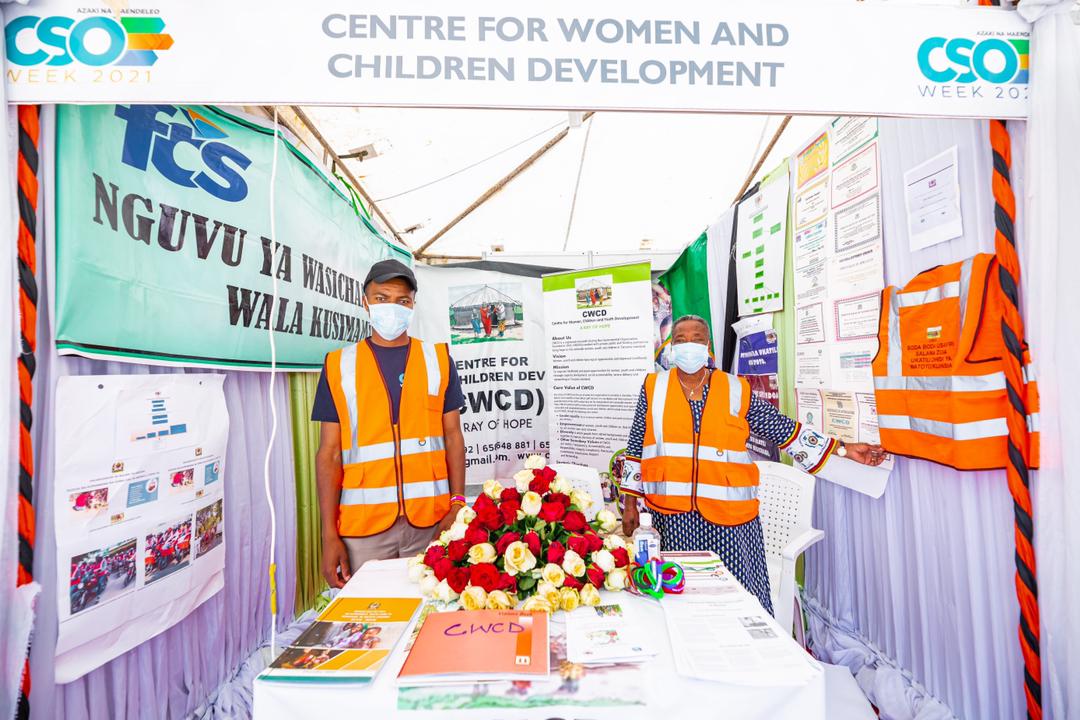 CSOWeek's tweet image. Various CSOs booths at the #CSOWeek2021 #WikiYaAzaki2021 #AzakiNaMaendeleo