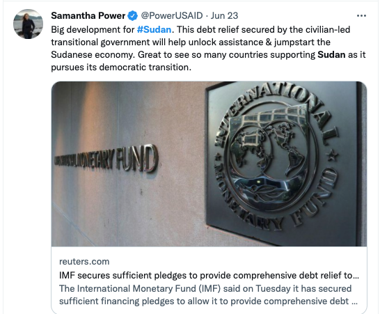 EthiopiaUnite1's tweet photo. What happened between @PowerUSAID visit to #Sudan and now❓
It is a quick shift from democratic transition to house arrest.
We #Ethiopians wish peace and stability to our #Sudanese brothers and sisters.
#PeaceinHoA
@AJEnglish
@BBCWorld
@ajamubaraka
@AnnGarrison
@afitz3105 https://t.co/PQLtX88Zts