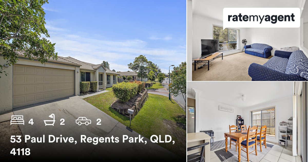 Agent_Nicky's tweet image. JUST SOLD

4 🛏 2 🛀 2 🚘
📍 53 Paul Drive, Regents Park, QLD, 4118

My latest sale on #ratemyagent
 rma.reviews/xip2vU7ipqRs