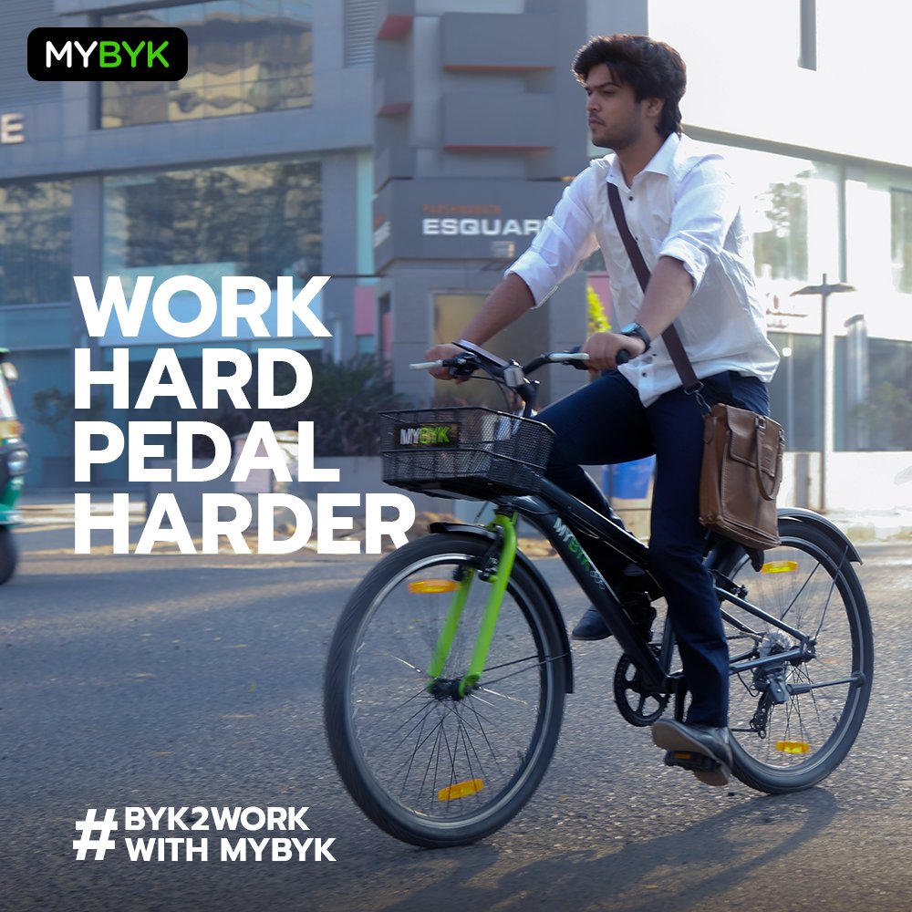 movewithmybyk's tweet photo. Going to work is essential. So why is healthy lifestyle an option?
Choose #BYK2WORK with MYBYK.
.
#mybyk #unlock #unlockmybyk #betterlifestyle #unlockmotivation #mybykindia #pedal #cyclerides #lifestyle #change #mybykahmedabad #ahmedabad #mumbai #rajkot #udaipur #kochi https://t.co/YBX88O2ZVM