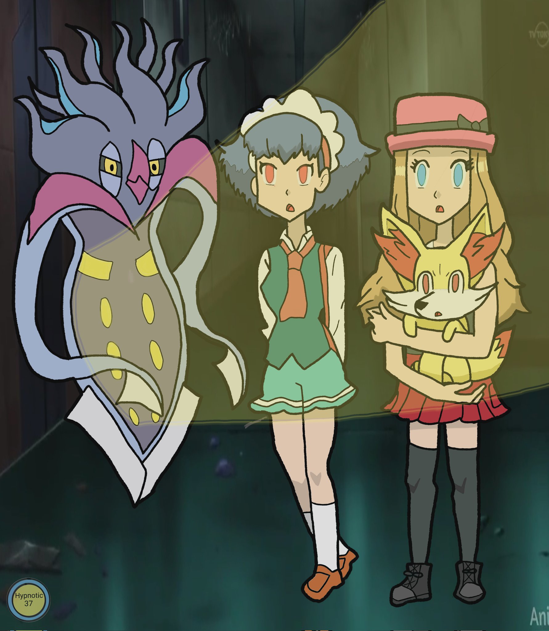 HypnoBot77 on X: Miette Serena and Fennekin has been hypnotized 😋  t.coeUT6ZwDiP2 t.cohgUQLvpIZp  X