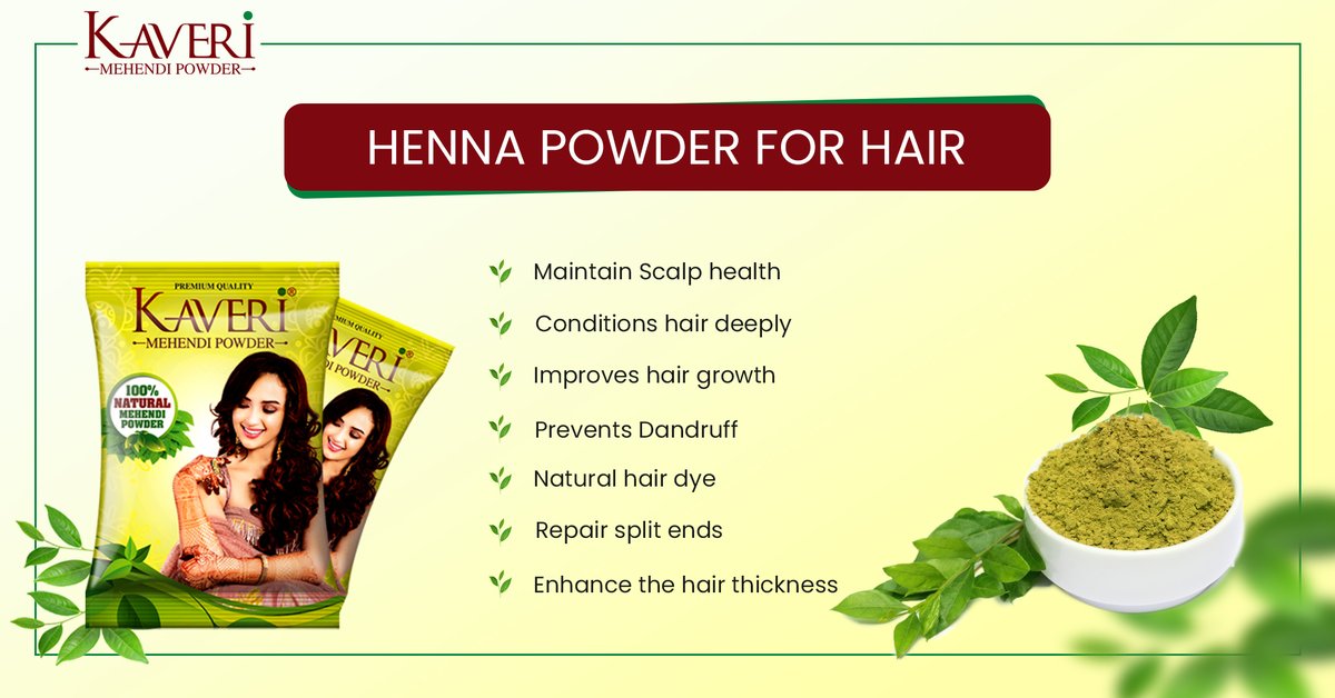 velnik_Indialtd's tweet photo. Kaveri Mehendi Powder Jo Parwah Kare Balon Ki
Maintain scalp health
Improve hair growth
Natural hair dye
Enhance the hair thickness
Conditions hair deeply
Prevents dandruff
Repair split ends
Also available on :- https://t.co/BEUoeZxkzc
#KaveriMehendiPowder #MehendiPowder #Henna https://t.co/YyE2JLboAk