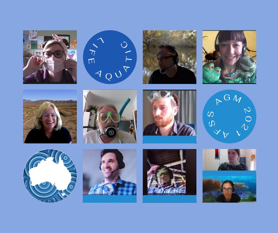 AusFreshwater's tweet photo. Although we couldn't be together in person, great fun was had online with "THE LIFE AQUATIC" theme for our 2021 AGM! #AFSS2021 #INTECOL2021 #JoinAFSS
Want to be in on the fun? Join AFSS here: https://t.co/3Rp6fdhwFd https://t.co/qbaykl7Ojm