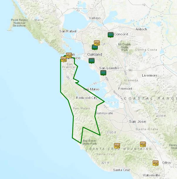 NWSBayArea's tweet photo. Areal flood advisory extended until 12:15 a.m. for the SF Peninsula and San Mateo County. #Cawx https://t.co/MQAurzoS8U