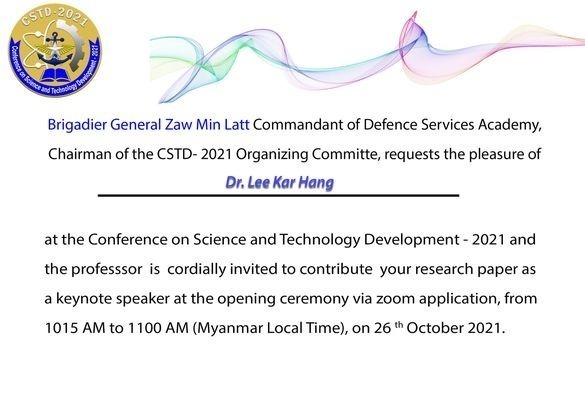 JusticeMyanmar's tweet photo. As military cont. to terrorize ppl of #Myanmar, Singaporean radar engineer Lee Kar Heng's been invited to speak at military’s Conference on Science &amp; Technology Development that starts tmr. Singapore, stop biz w/ terrorist military junta! Web feature 👉🏽 https://t.co/b8IFvNeXsZ https://t.co/OQ7uDSuJQ3
