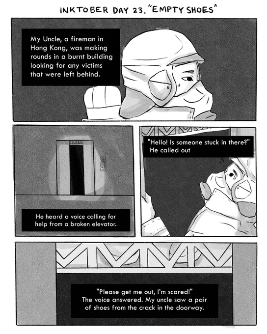 #inktober Day 23, a story from my fireman uncle 