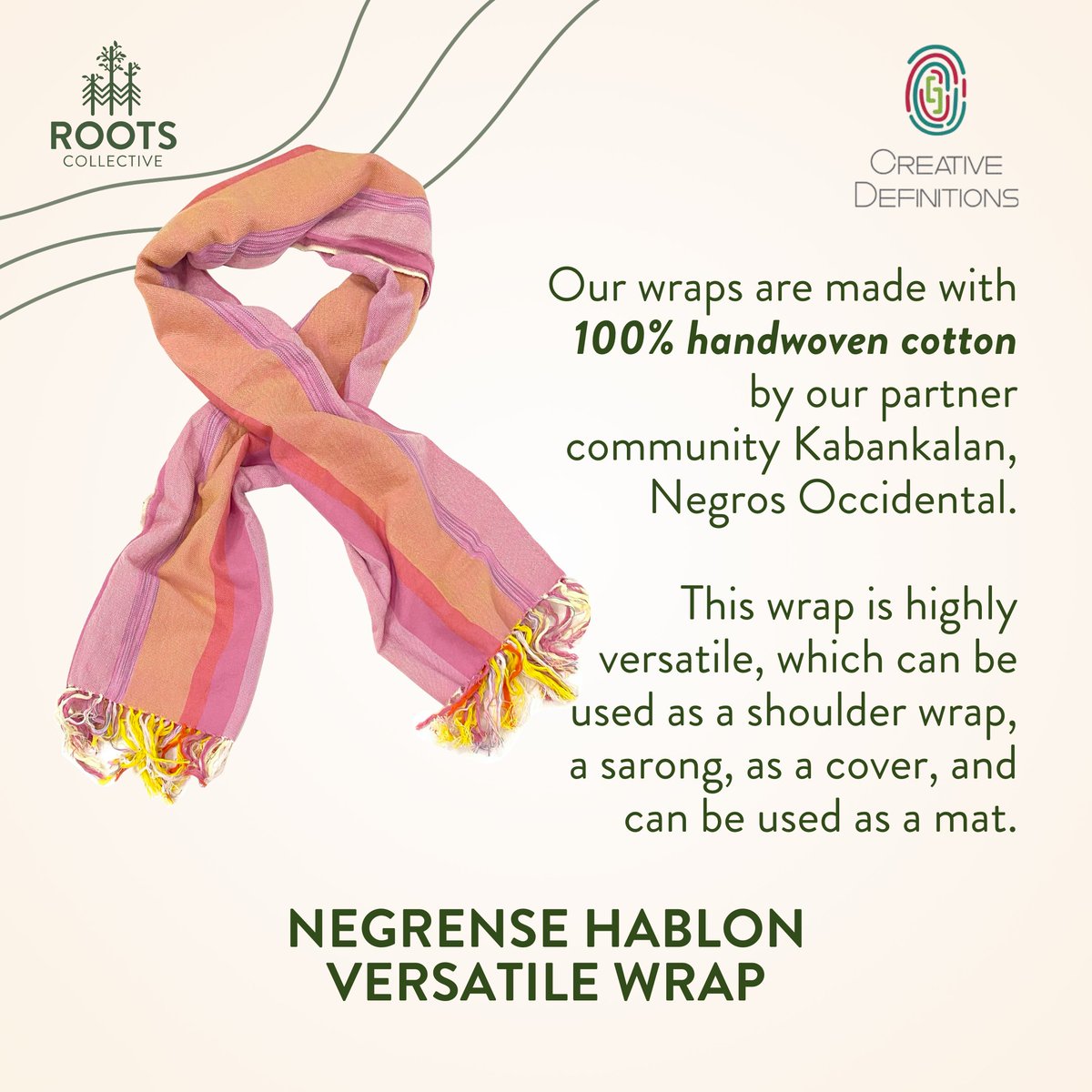 GetRootedPH's tweet photo. In weather like this, Creative Definitions' Negrense Hablon wraps not only warm your body warm, but also your heart &amp; soul. Stay safe and dry guys! ✨

Check the collection out at https://t.co/DZo2uTDT6M

#RootsCollectivePH #GetRooted #RootsOnline 
#trylocalph #supportlocalph https://t.co/kCvbmSPBQy