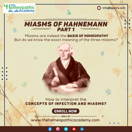 THA_Homeopathy's tweet photo. Miasms form the basis of #Homeopathy. Let us understand what is the underlying concept of #Miasms, the concept of #Infection, and the interpretation of the #Chronic #Diseases from Dr. Farokh J Master.
.
.
#homeopathy #Academy #online #homeopathic https://t.co/8EDzvR128S