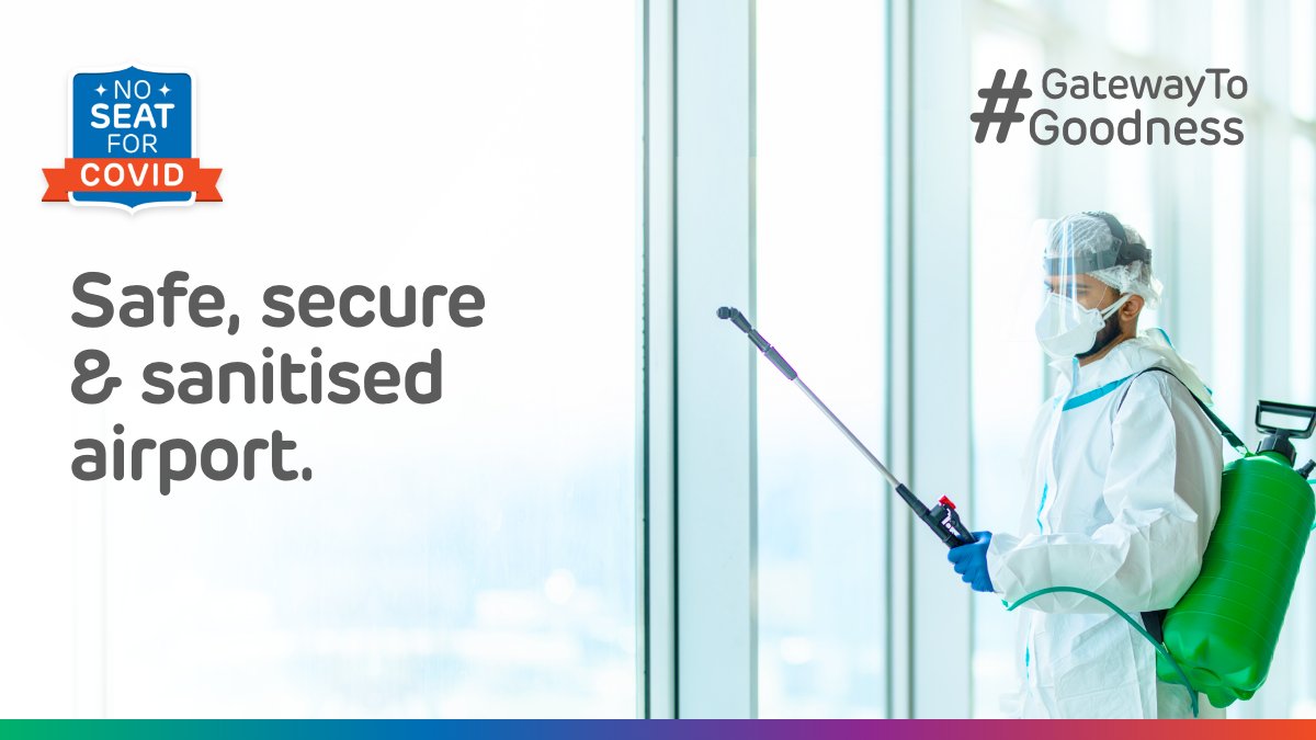 GuwahatiAirport's tweet photo. Your safety is of utmost importance to us. To ensure you have a worry-free airport experience, a team of more than 150 members meticulously clean all touch points at the airport.
#NoSeatForCOVID #COVIDSafetyTips #StaySafe #COVID19 #GatewayToGoodness https://t.co/BtUc5PIvrc