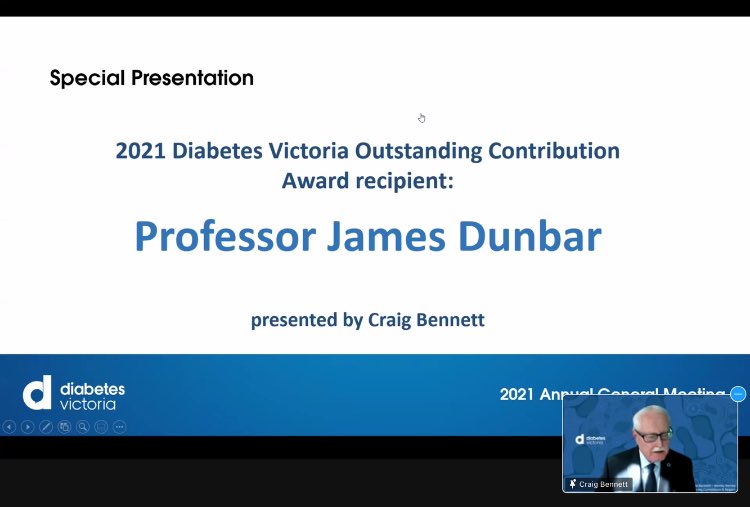 janespeight's tweet photo. Congratulations to …Professor James Dunbar @profjadunbar 
the recipient of the 2021 @DiabetesVic Outstanding Contribution Award
Cc @Deakin https://t.co/t6ldFef4SL