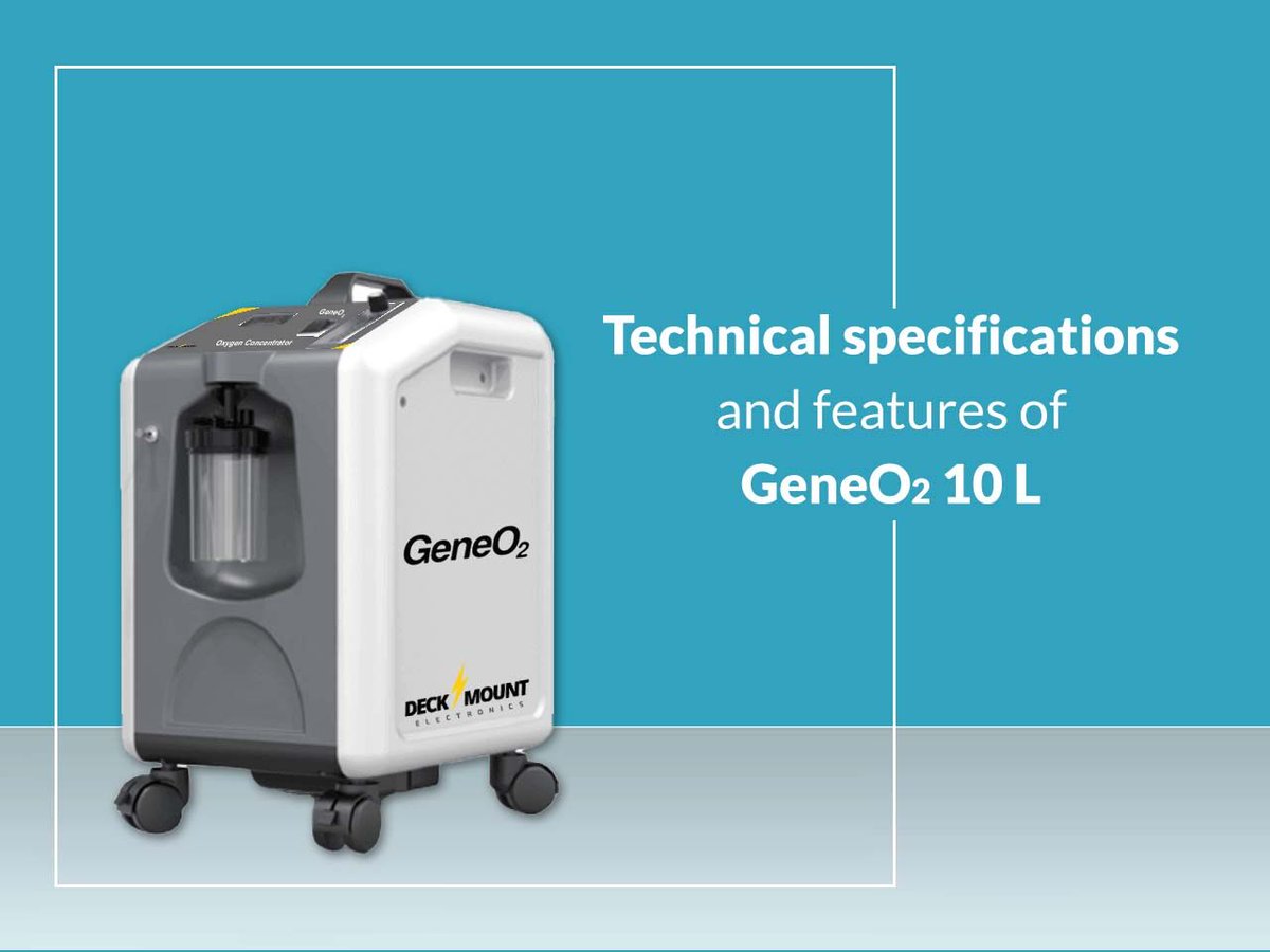DeckMount's tweet photo. Technical specifications and features of GeneO2 10L . Read our article here to understand more 
https://t.co/R2qCBpRB3C

#deckmount #medicalequipment #oxygenconcentrators #oxygen #technicalspecification https://t.co/1lM9tlXywC