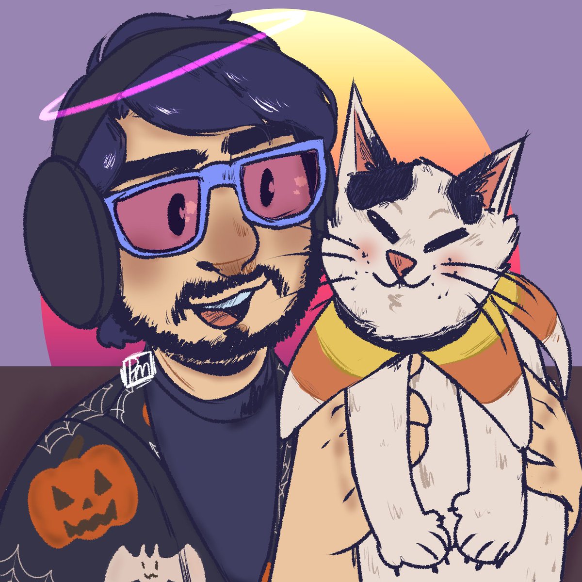 Great night on the #stream with everyone! Shout out to @dodger_gaming for getting a #spooky month shirt and @pm_hoshi for the beautiful fan #art. Give em follows and support! #smallstreamer #twitch