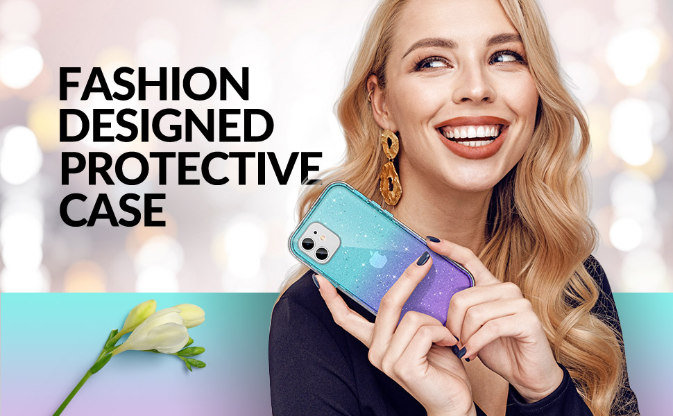 ULAK 3 in 1 Clear Glitter Case for iPhone 12 / 12 Pro,  purple😛#iphone12 #tech #applefan
Shop via👇
amzn.to/3nHAKQb