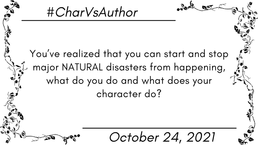 WindheartCogs's tweet photo. #CharVsAuthor
Me: That sounds exhausting. I'd have a moral obligation to stop as many natural disasters as possible. Does global warming count? I'm going to be so busy. &amp; grouchy.

Sgt Jema: I can do this somewhat already. It is just...so many people depend on me &amp; I am Tired. https://t.co/WkUO0EpTyW