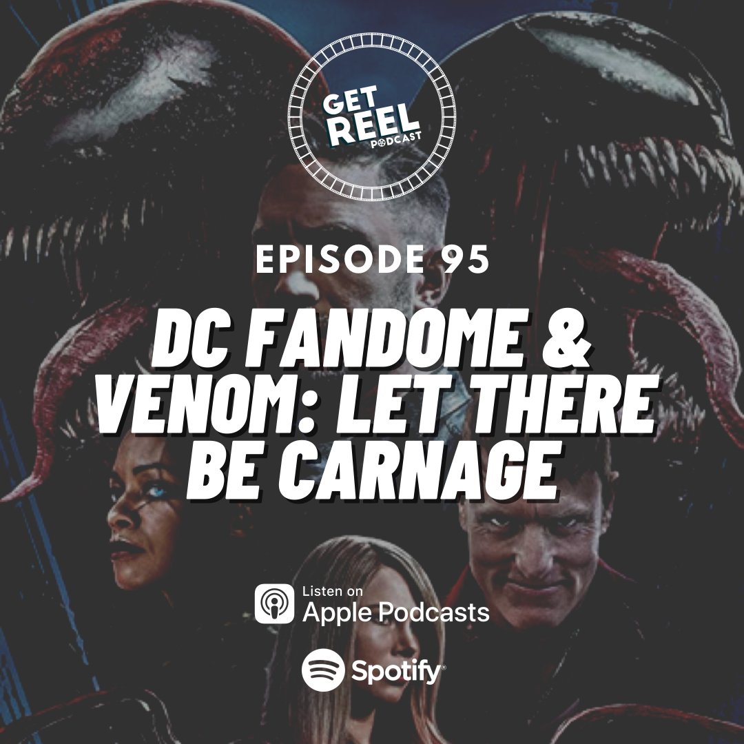 GetReelPod's tweet photo. DC’s #Fandome event is back for another year giving us our first look at #TheFlash, #BlackAdam and another trailer for the upcoming #TheBatman. It’s not all DC this week though as we give our review on #VenomLetThereBeCarnage.

🎧 Listen here: https://t.co/zbOniAD35T https://t.co/ogBZWnQWmz