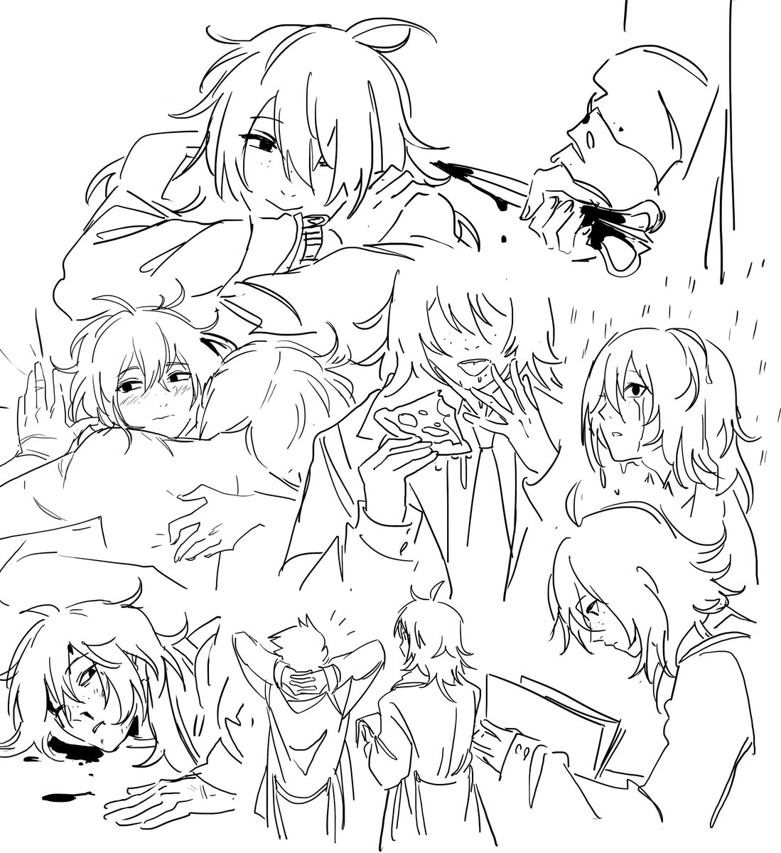 joining the #originalcharacter trend but its all b&w art i (think i) never posted here.