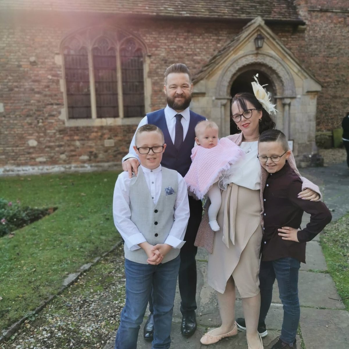 MizzbowsC's tweet photo. @HannahGidman1 @MrsAllenTeachUK @HowardJuniorSch @AspireSuite we had a fantastic time becoming Florence godfathers yesterday and max even made a speach for his little sister. Impeccable manners in and out of church the vicar gave us some lovely compliments on the children https://t.co/LRHwqSh1ia