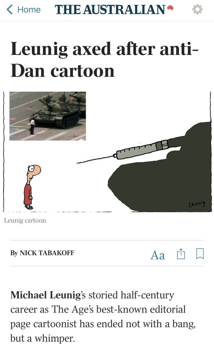 craigkellyAFEE's tweet photo. It’s completely UNAUSTRALIAN to CENSOR a cartoonist, yes a cartoonist

You’d expect that in a deranged, pathetic totalitarian regime 

MSM has now totally LOST THE PLOT 

Freedom of speech is being attacked

All our Freedoms are being attacked

And CENSORSHIP has gone way TOO FAR https://t.co/0EGxPa0sdL