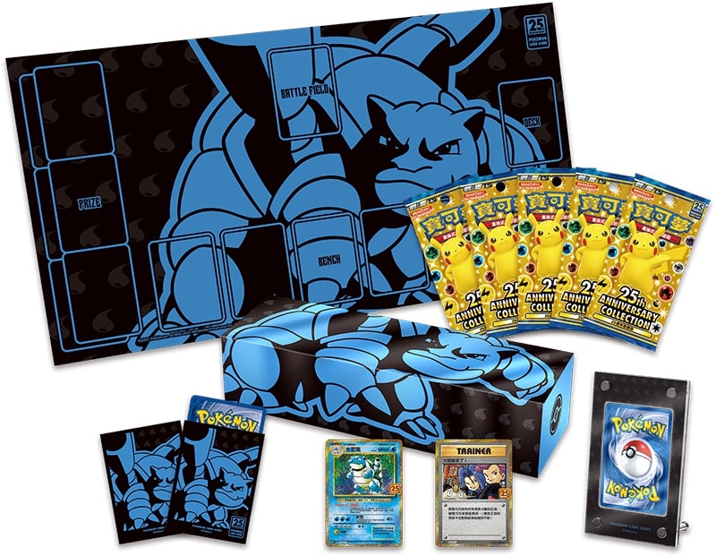 PokeGuardian's tweet photo. Pokemon Hong Kong / Taiwan has revealed the 25th Anniversary Special - Premium Collection Box. Bundles of 
Umbreon / Charizard and Blastoise / Rayquaza

Will release on November 11 and December 17, 2021 and costs 455 Yuan. 

Gardevoir / Venusaur released last week

#PokemonTCG https://t.co/vE7yvjL5xr
