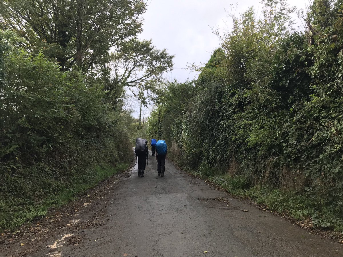 DofE Silver qualifying expedition- Team 3 on Day 2 looking happier having dried out #rainymorning head down the lanes near Yealmpton ⁦<a href="/OutdooredTA/">Adventure Academy</a>⁩ ⁦<a href="/stevemargetts/">Steve Margetts</a>⁩ ⁦<a href="/DofESouthWest/">DofE South West</a>⁩ ⁦<a href="/DofEVicky/">Vicky Day</a>⁩ ⁦<a href="/Enterprise_TA/">Enterprise @ Torquay Academy</a>⁩