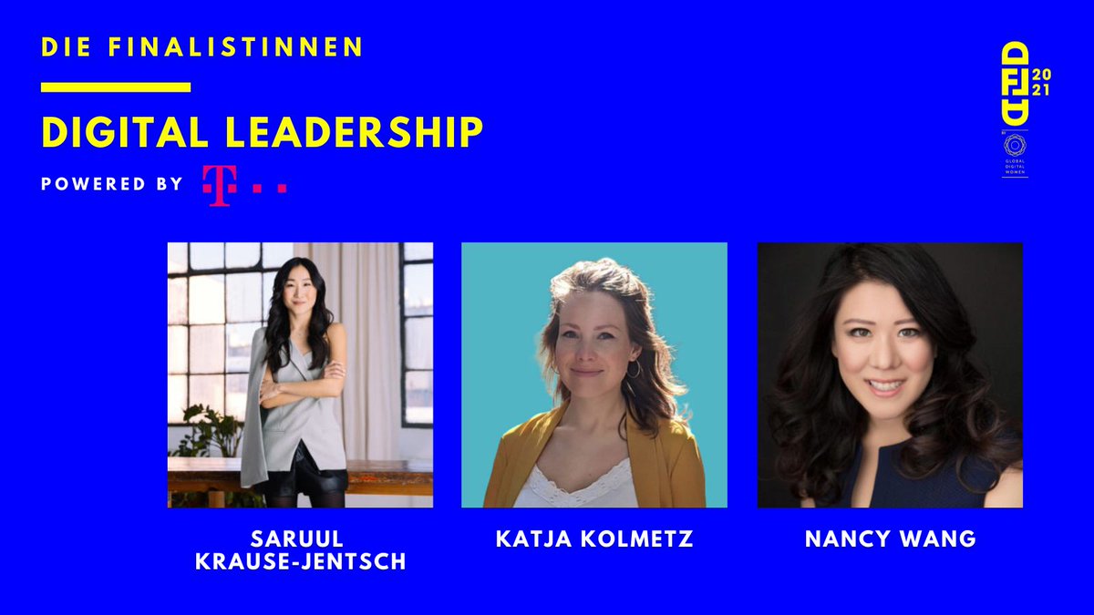 Digital Female Leader Award (@dfla_official) on Twitter photo Wir stellen euch die 3 nächsten Finalistinnen in der Kategorie #DigitalLeadership, unterstützt von <a href="/deutschetelekom/">Deutsche Telekom</a>, vor: Saruul Krause-Jentsch (Head of Studios, <a href="/Spotify/">Spotify</a>), Katja Kolmetz (Founder & CEO, WaveMakers) & Nancy Wang (General Manager <a href="/awscloud/">Amazon Web Services</a>), Founder & CEO (AWIT). Wir stellen euch die 3 nächsten Finalistinnen in der Kategorie #DigitalLeadership, unterstützt von <a href="/deutschetelekom/">Deutsche Telekom</a>, vor: Saruul Krause-Jentsch (Head of Studios, <a href="/Spotify/">Spotify</a>), Katja Kolmetz (Founder & CEO, WaveMakers) & Nancy Wang (General Manager <a href="/awscloud/">Amazon Web Services</a>), Founder & CEO (AWIT).