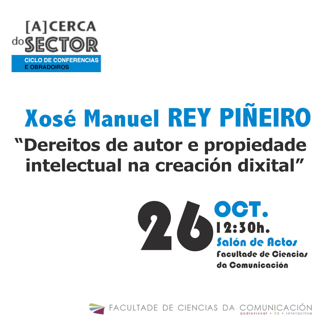 fcomcoruna's tweet photo. Mañá martes, ás 12:30h. esperámoste no salón de actos da #fcomcoruna para un relatorio sobre dereitos de autor e propiedade intelectual na creación dixital, a cargo de @xmrey de @datalawyers
#acercasector #dereito #relatorios #curso2021_22 #CAV #CDAV https://t.co/Dr3Gy3EYxH