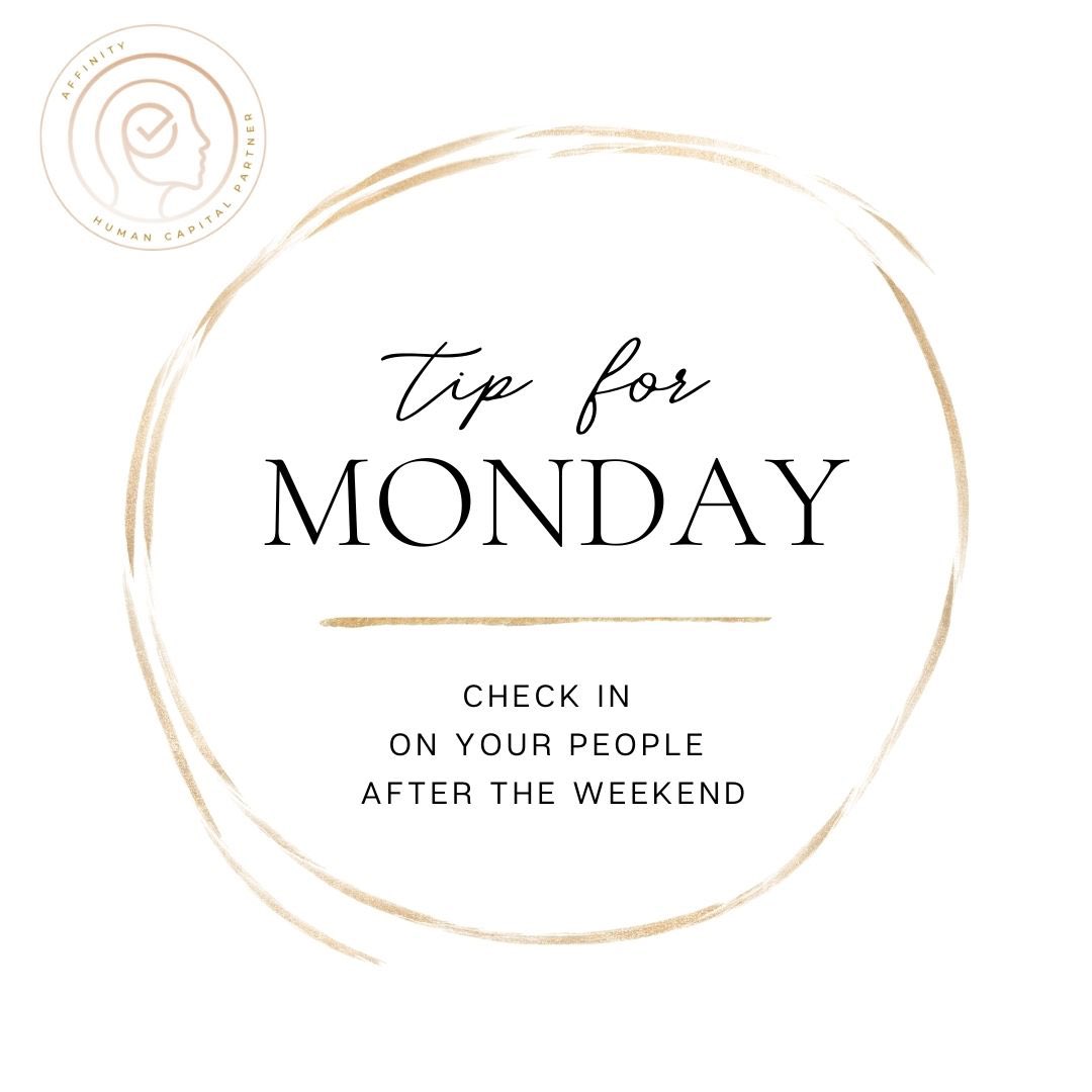 AffinityHuman's tweet photo. It’s the start of a new week. Find out if all your employees are in the right state of mind to be productive for the week ahead. 

#peoplefirst #selfcare #NewDay #monday #people https://t.co/hh9lKDsvJx