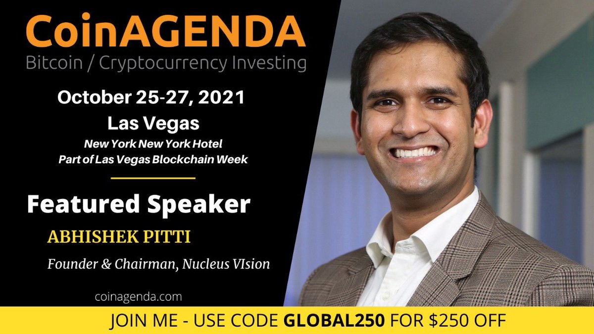 _abhipitti's tweet photo. Excited to be here.🙏
Join me at #CoinAgenda in Las Vegas.
#goNcash https://t.co/SbQfXjtIzA