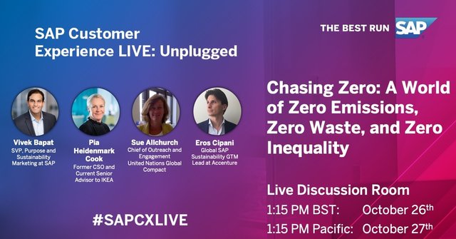 Imagine a future that looks greener, cleaner, and more equal than the world we live in today: a world of zero emissions, zero waste, and zero inequality. Explore how companies are turning vision into reality, at #SAPCXLIVE bit.ly/3ntcTmO