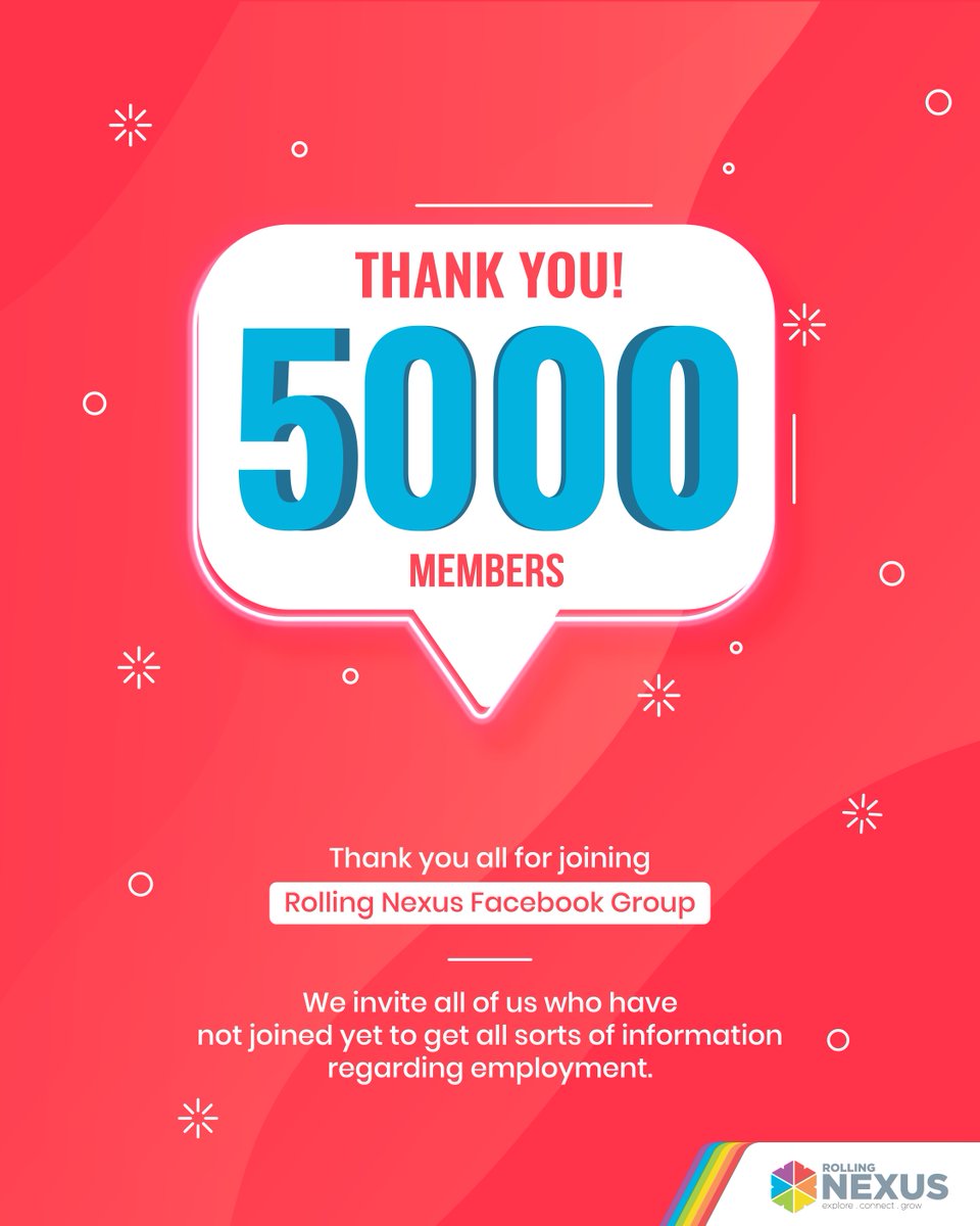 rollingnexus's tweet photo. We invite all of us who have not joined yet to get all sorts of information regarding employment. Click the link and Join Now
https://t.co/DTTsqtJhOF 

#RollingNexus
#RollingJob
#ExploreConnectGrow
#NetworkofNewPossibilities https://t.co/vmIsJpvL0h