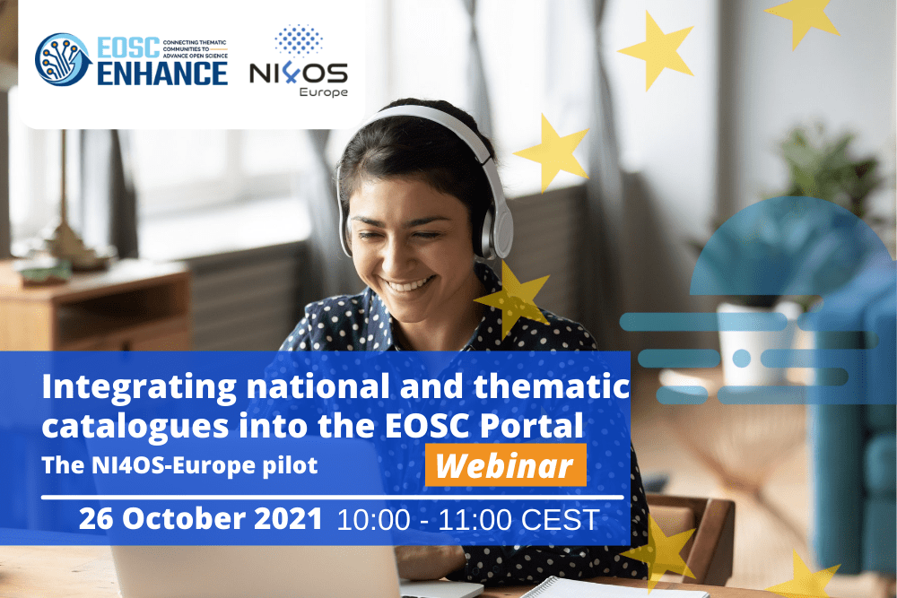 On the 26th of October at 10:00 #EOSCEnhance & @NI4OS_eu
 will hold a webinar to discover the #EOSCPortal catalogue integration first tangible results from providers who have onboarded their #research resources into the Portal. Register now! bit.ly/3ji4vW9