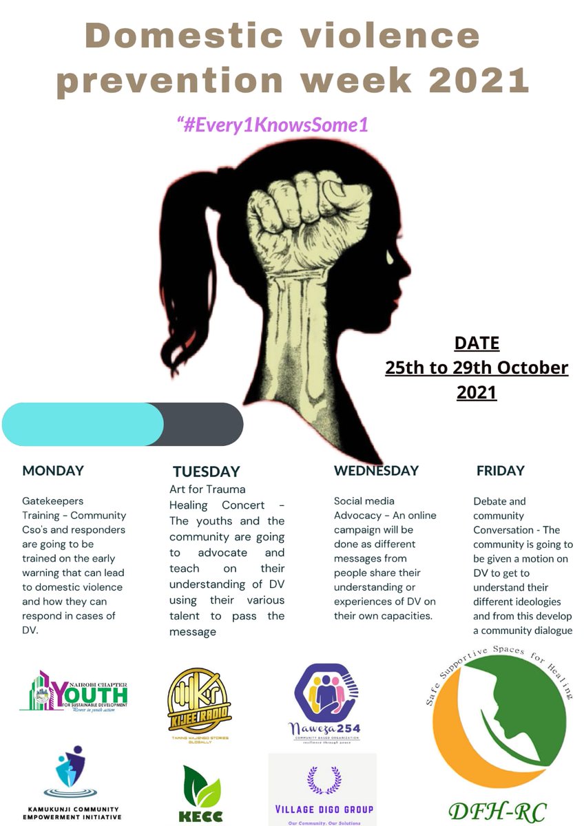Join us today as we kick start the Domestic Violence Prevention Week! We are having a gatekeepers training today at Sideric Community Centre from 9 AM- 1 PM.