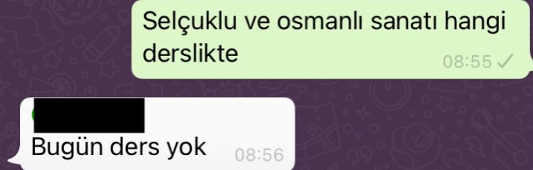 Bugün bana bundan oldu