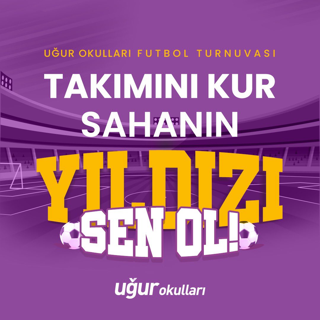 Takımını Kur Sahanın Yıldızı Sen Ol <a href="/UgurOkullari/">Uğur Okulları</a> Futbol Turnuvamız Başlıyor. Centilmenlik çerçevesinde güzel maçlar olması dileğiyle. #UğurdaAktifYaşam