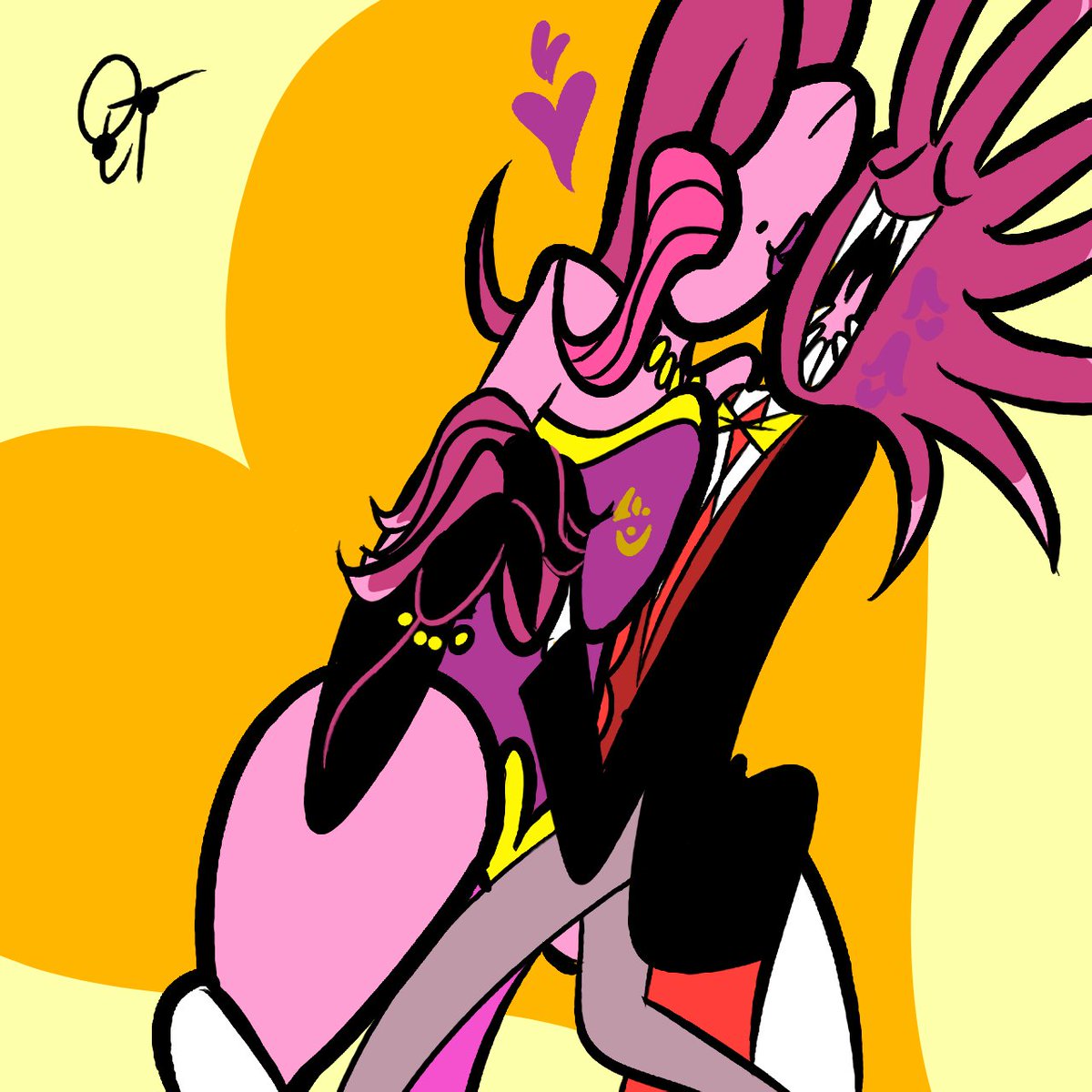 Bigbird96's tweet image. Here’s a lovely little scene with Lucille, an #apothicon and her lover! A fun #commission piece for apothicon.lilly on Instagram #deeisbrowsing #cartoon #oc