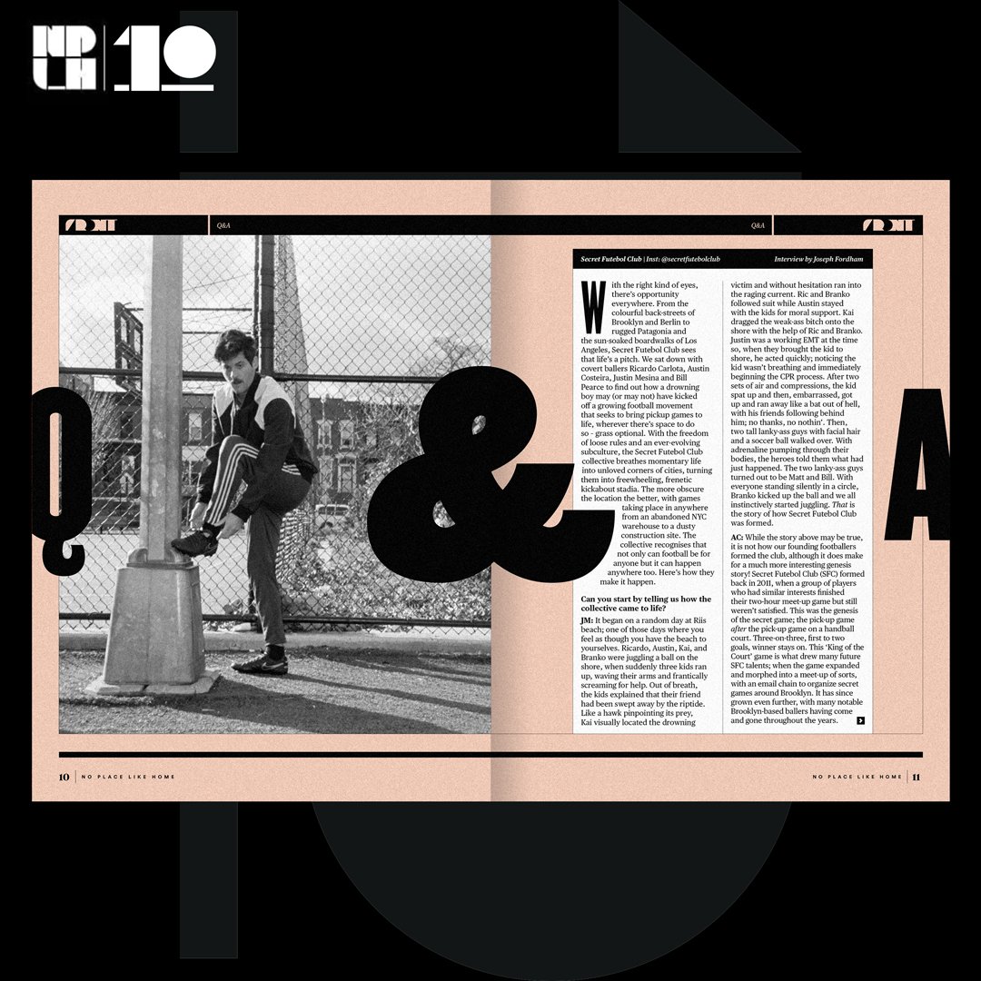 NPLHMAG's tweet photo. Our latest Q+A offering sees us chat with the covert ballers of @secretfutebol. We find out how a growing football movement came to be and, armed with a ball and an eye for opportunity, how they breathe life into unloved corners of of NYC. 

Available now

https://t.co/9heUuEZ667 https://t.co/H2xEGo6KWu