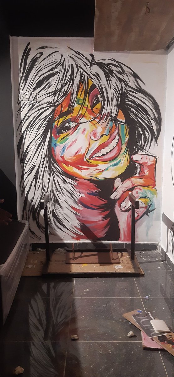 PaintInsta's tweet photo. Recent cafe mural work in chennai https://t.co/oszYMK1w3g