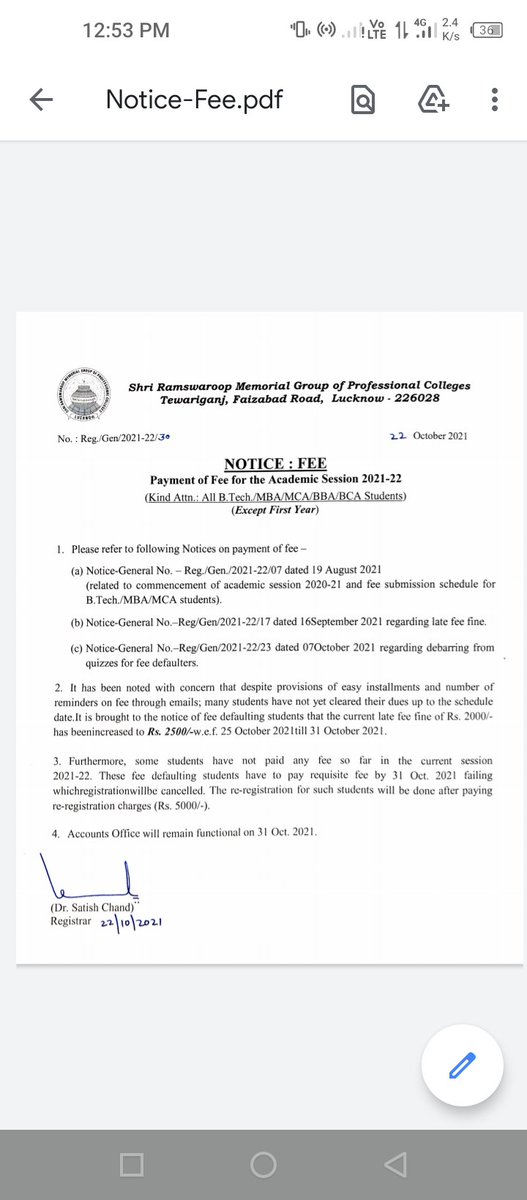 PrajwalVishwa18's tweet photo. @myogiadityanath @AKTU_Lucknow @elonmusk @EduMinOfIndia @akshaykumar 

Pls help me 
In this pandemic time i am unable to pay my fees 
But college do not understand my situations 
They, want fine 2500-/ 
@myogiadityanath @LucknowDM  @lucknowstudent https://t.co/KNleEa87Md