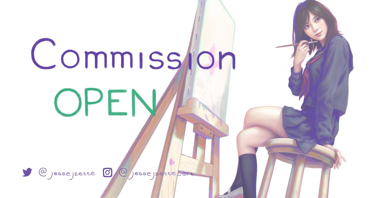 jessejzette's tweet photo. Commission OPEN!
I'm opening commission with limited slots【0/3】
If you are interested. Please visit https://t.co/GADv3pKKO5 for more detail info.

Retweets are extremely appreciated.
Thank you for all your support! ♡ https://t.co/5gdAn8dzem