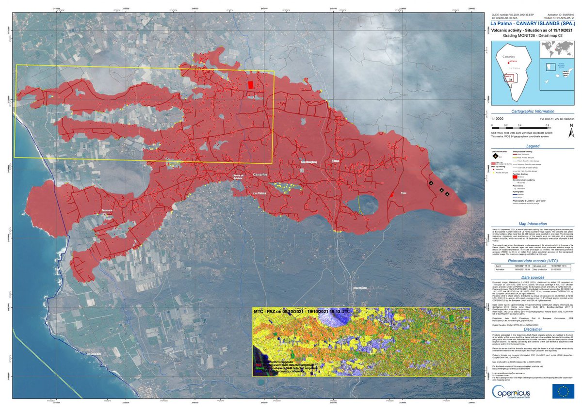 Infoespacial's tweet image. El satélite español Paz da servicios a Copernicus para la activación de La Palma dlvr.it/SBDrj0