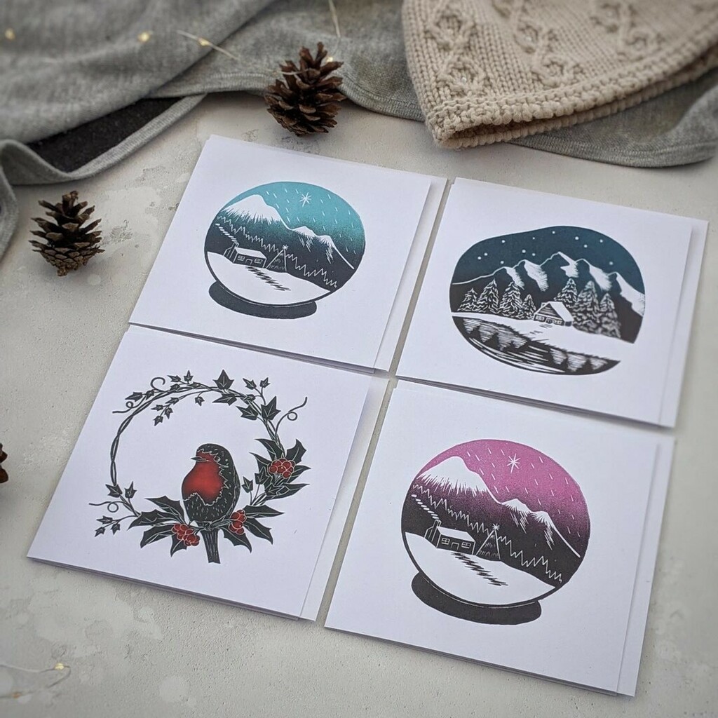RoseandHen's tweet photo. It’s getting to that time of year again, and my shop has now been restocked with beautiful cards. You can buy them individually or as a pack of four with one of each design. So pop on over to my shop and grab them whilst you can.

#christmascards2021 #ch… https://t.co/dOTQxfu8e1 https://t.co/apRc7GIlOa