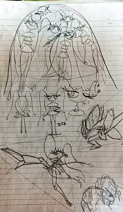 昨日の描き散らし。描きたい構図が溜まっていく… 