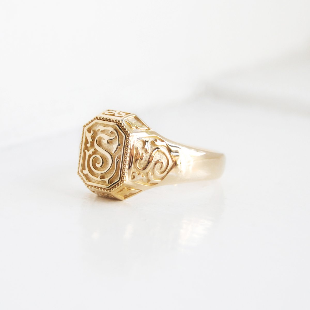 We masterfully created this ornate signet ring representing the life he and his partner have built together.  To be worn as a wedding ring, this design is as strong and bold as they are.  Let us tell YOUR story.

#designsatdanas