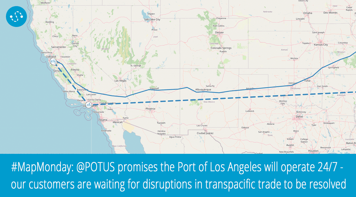 shipitto's tweet photo. It's #MapMonday again at https://t.co/Gh5gx7LNkO - @POTUS (https://t.co/oOLdH7bFuT) promises the Port of LA will operate 24/7. Our customers are waiting for disruptions in transpacific #trade to be resolved.

Start taking control of your #SupplyChain!

#Logistics #analytics https://t.co/xbKpWVeDrn