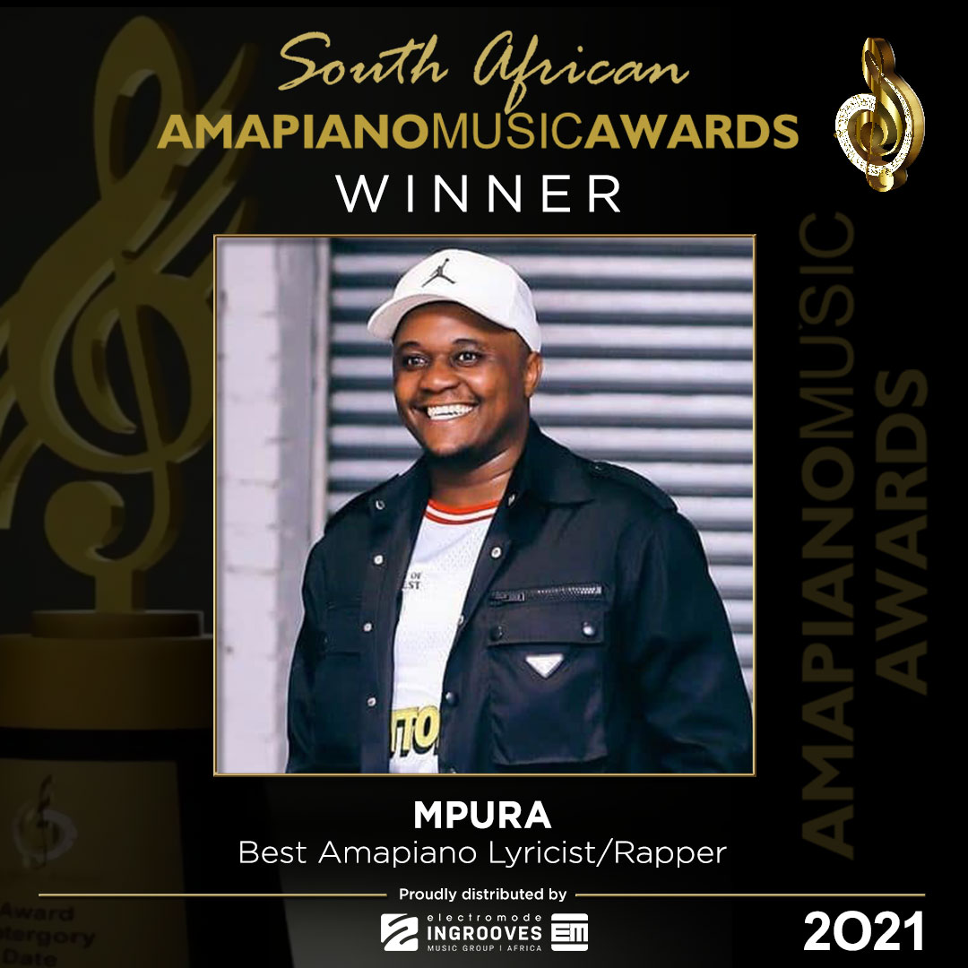 The late Mpura won an award for 'Best Amapiano Lyricist/ Rapper' at The South African Amapiano Music Awards that took place this past Saturday. 🕊 <a href="/Official_SAAPA/">South African Amapiano Awards</a>